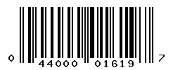 UPC barcode number 044000016197