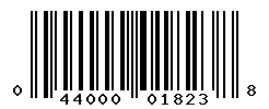 UPC barcode number 044000018238