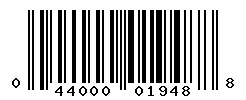 UPC barcode number 044000019488