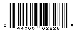 UPC barcode number 044000028268