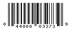 UPC barcode number 044000032739