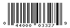 UPC barcode number 044000033279