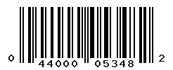 UPC barcode number 044000053482