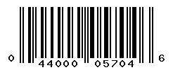 UPC barcode number 044000057046