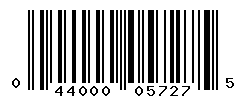 UPC barcode number 044000057275