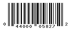 UPC barcode number 044000058272