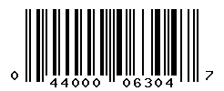 UPC barcode number 044000063047