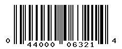 UPC barcode number 044000063214