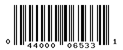 UPC barcode number 044000065331