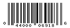 UPC barcode number 044000069186