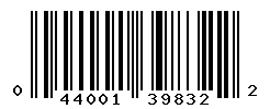 UPC barcode number 044001398322