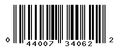 UPC barcode number 044007340622