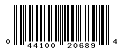 UPC barcode number 044100206894