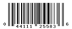 UPC barcode number 044111255836