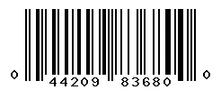 UPC barcode 044209836800