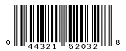 UPC 044321520328 barcode image