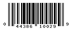 UPC barcode 044386100299