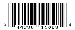 UPC barcode number 044386110984