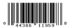 UPC barcode number 044386119598