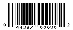 UPC barcode number 044387000802