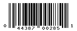 upc 044387002851 barcode image