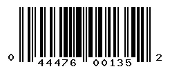 UPC barcode 044476001352