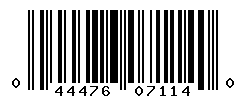 UPC barcode number 044476071140