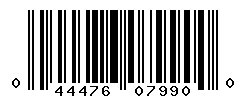 UPC barcode number 044476079900
