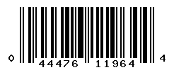 UPC barcode number 044476119644