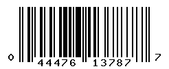 UPC barcode number 044476137877