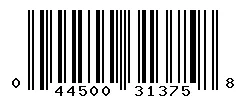 UPC barcode 044500313758
