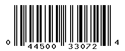 UPC barcode number 044500330724