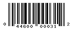 UPC barcode number 044600000312