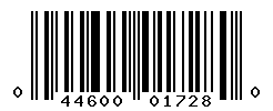UPC barcode number 044600017280