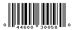 UPC barcode number 044600300580