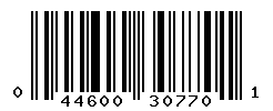 UPC barcode number 044600307701