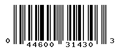 UPC barcode number 044600314303