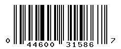 UPC barcode number 044600315867