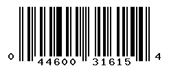 UPC barcode number 044600316154