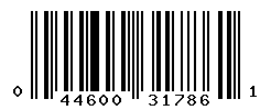 UPC barcode number 044600317861