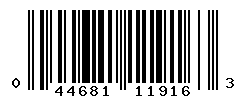 upc 044681119163 barcode image