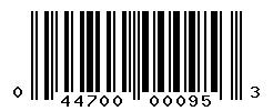 UPC barcode number 044700000953