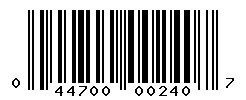 UPC barcode number 044700002407