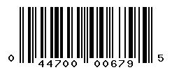 UPC barcode number 044700006795