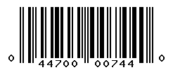 UPC barcode number 044700007440