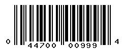 UPC barcode number 044700009994