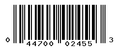 UPC barcode number 044700024553