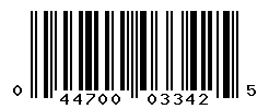 UPC barcode number 044700033425