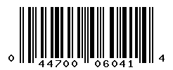 UPC barcode number 044700060414