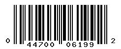 UPC barcode number 044700061992